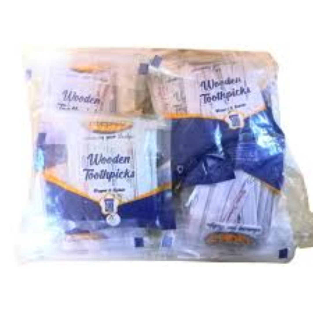 TEEPEE HYGINE WRAPPED POLY BAG WOODEN TOOTHPICKS